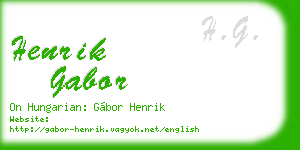 henrik gabor business card